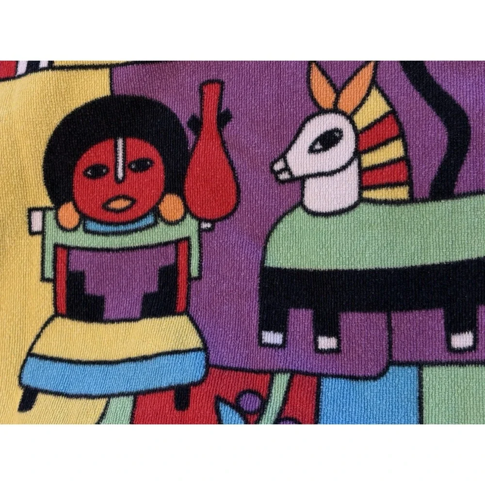 Hilasal‎ El Salvador Beach Towel Bright Colors Cotton Folk Art Culture